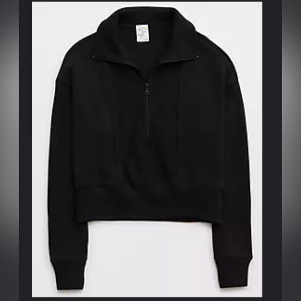OFFLINE By Aerie Textured Quarter Zip Sweatshirt